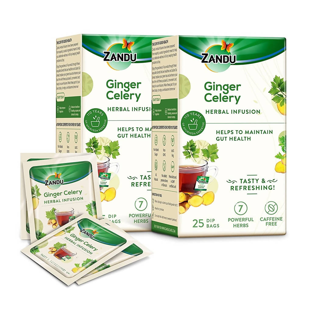 Zandu Ginger Celery Herbal Infusion Tea  Grab2Buy Zandu Grab2Buy