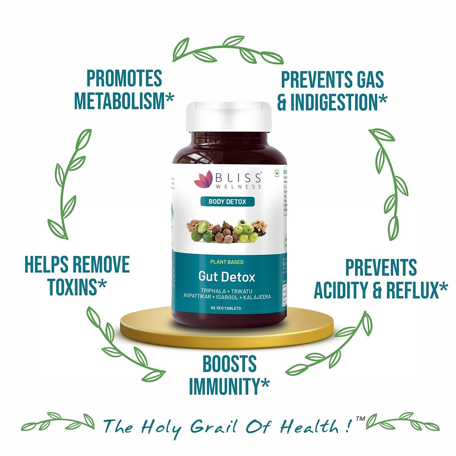 Bliss Welness Gut Detox Tablets 