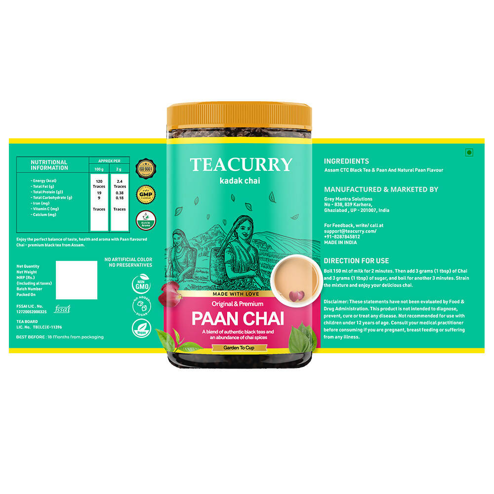 Teacurry Paan Chai Powder 