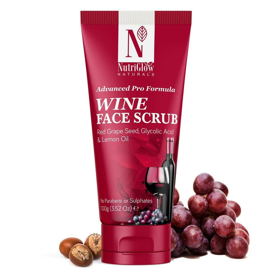 NutriGlow NATURAL'S Advanced Pro Formula Wine Face Scrub - Grab2buy