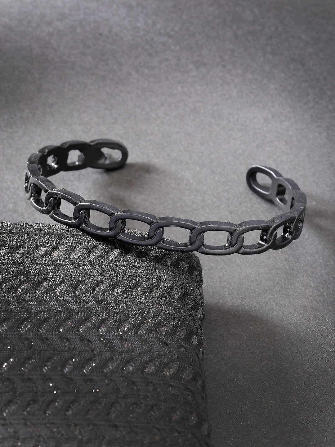 NVR Men's Set of 2 Gold & Black Rhodium-Plated Metal Cuff Bracelet
