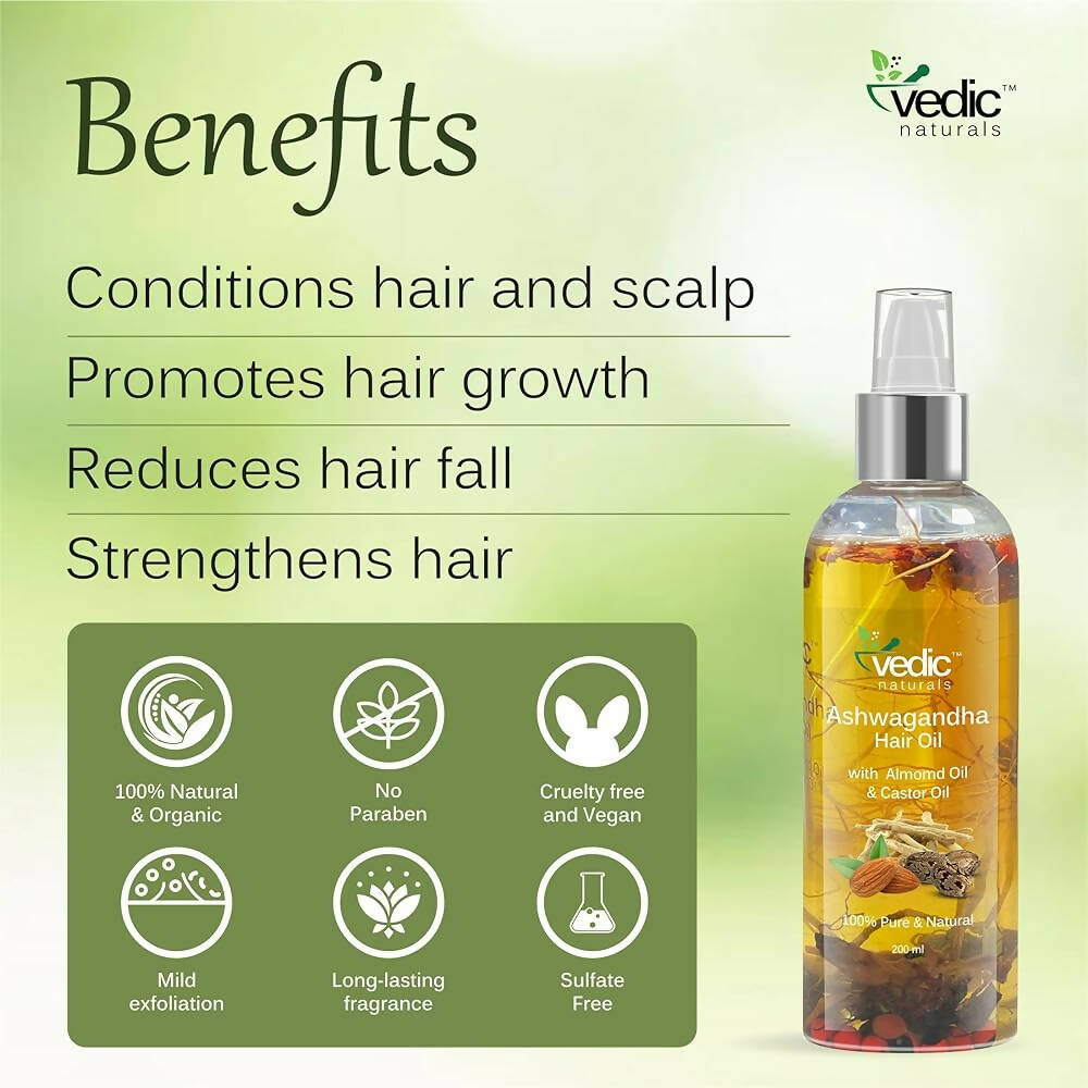 Vedic Naturals Ashwagandha Hair Oil  Grab2Buy Vedic Naturals Grab2Buy