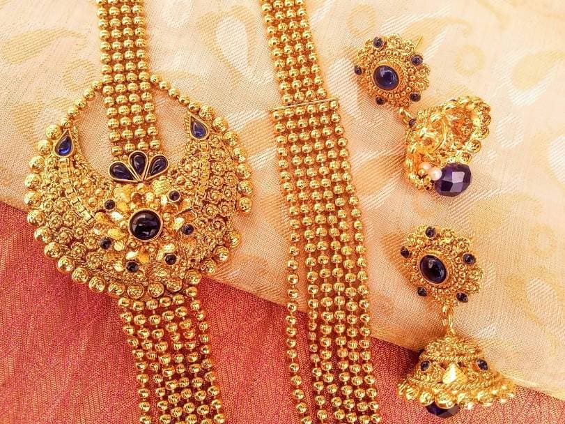 Kemp Layer Blue Necklace Set