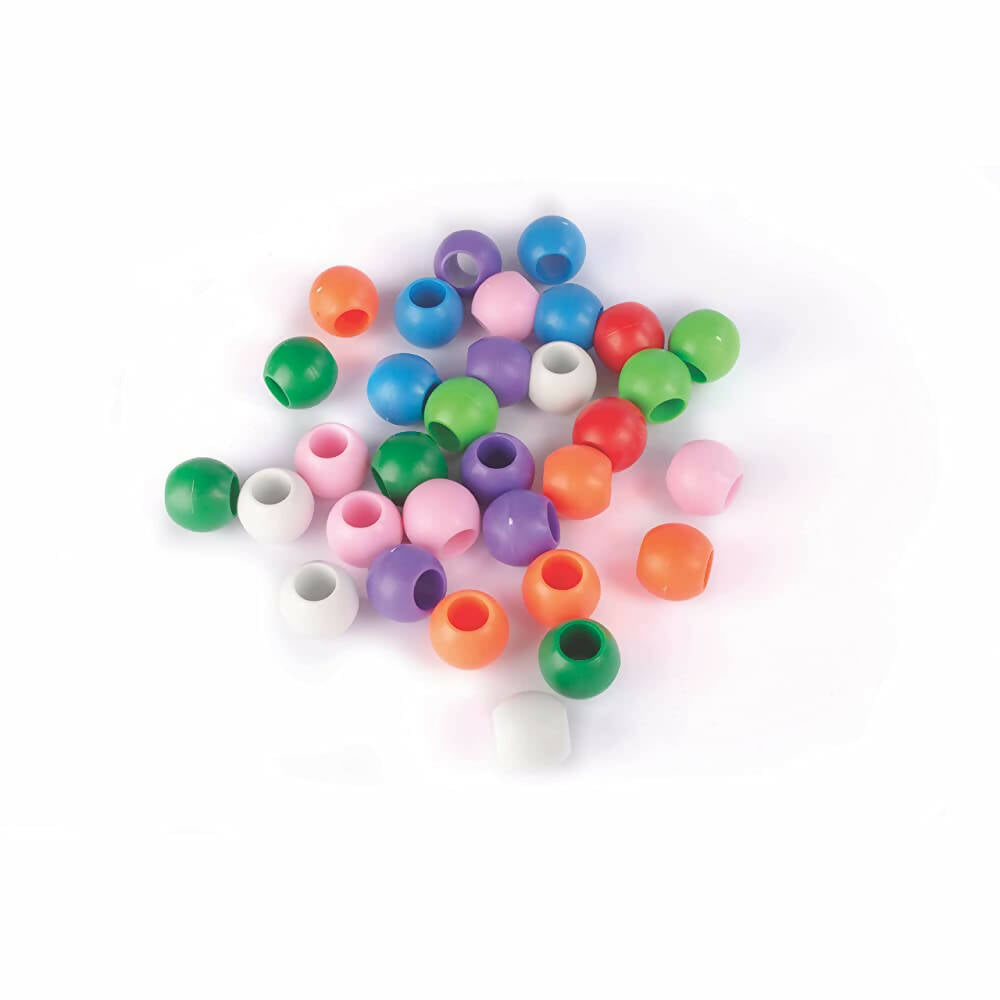 Kipa 90 Pieces Big Size Counting Beads Plastic Fun Puzzle Game for Kids-Multicolor