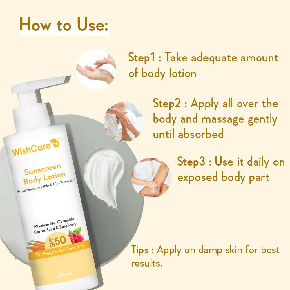 Wishcare Sunscreen Body Lotion SPF 50 - Grab2buy