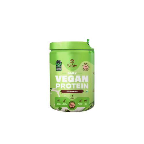 Origin Nutrition Daily Vegan Plant Protein Powder Unflavored (Jar) 