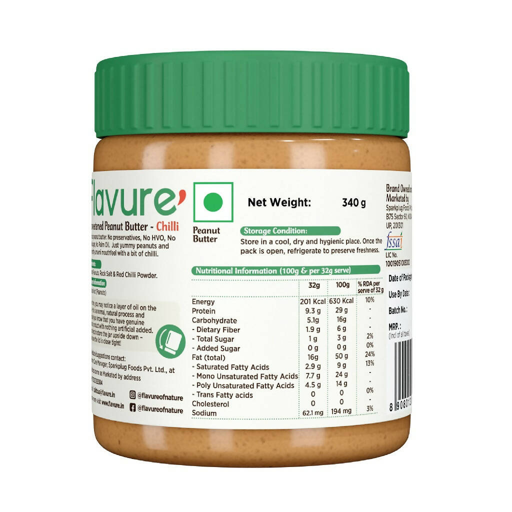Flavure Peanut Butter - Chilli Crunchy - Grab2buy