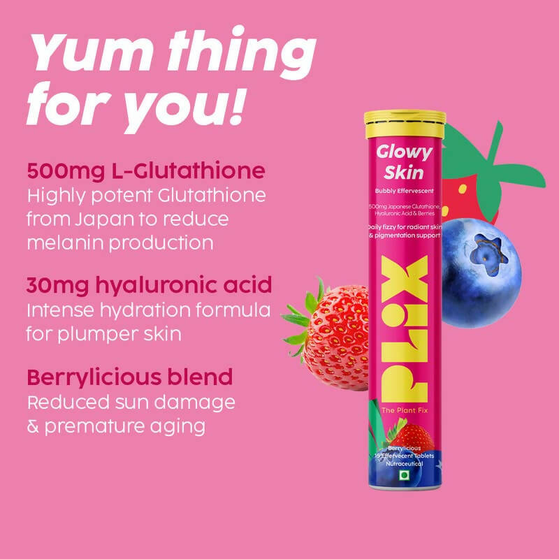 PLIX The Plant Fix Glowy Skin Effervescent Tablets