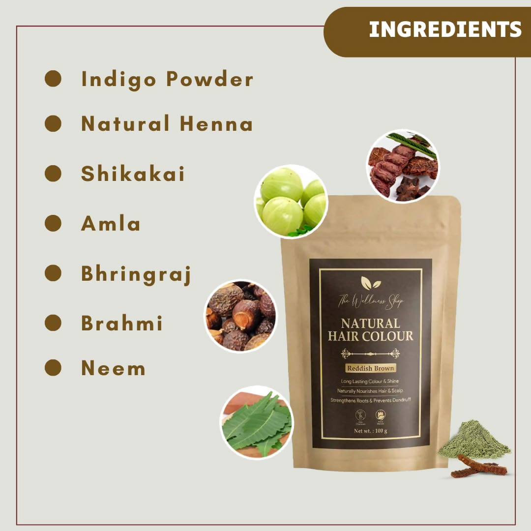 The Wellness Shop Natural Hair Colour - Reddish Brown  Grab2Buy The Wellness Shop Grab2Buy