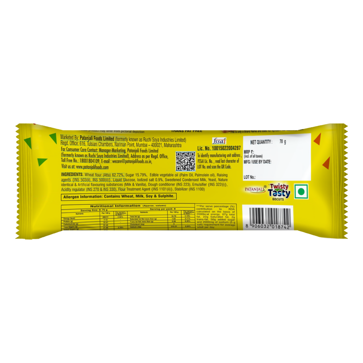 Patanjali Twisty Tasty Biscuits 