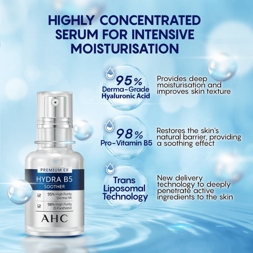 AHC Premium EX Hydra B5 Soother Hydrating Serum - Korean skincare  Grab2Buy AHC Grab2Buy