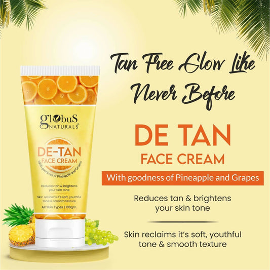 Globus Naturals De Tan Face Cream - Grab2buy