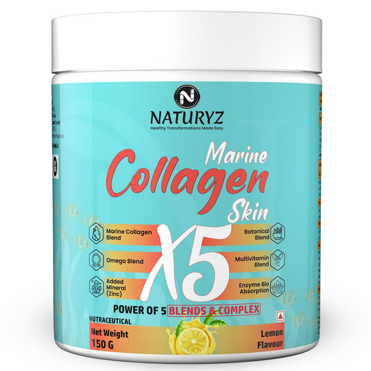 Naturyz Marine Collagen Skin X5 Power For Women & Men (Lemon Flavour) 