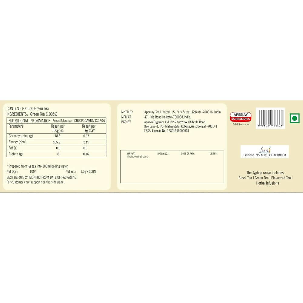 Typhoo Pure Natural Green Tea Bags  Grab2Buy Typhoo Grab2Buy