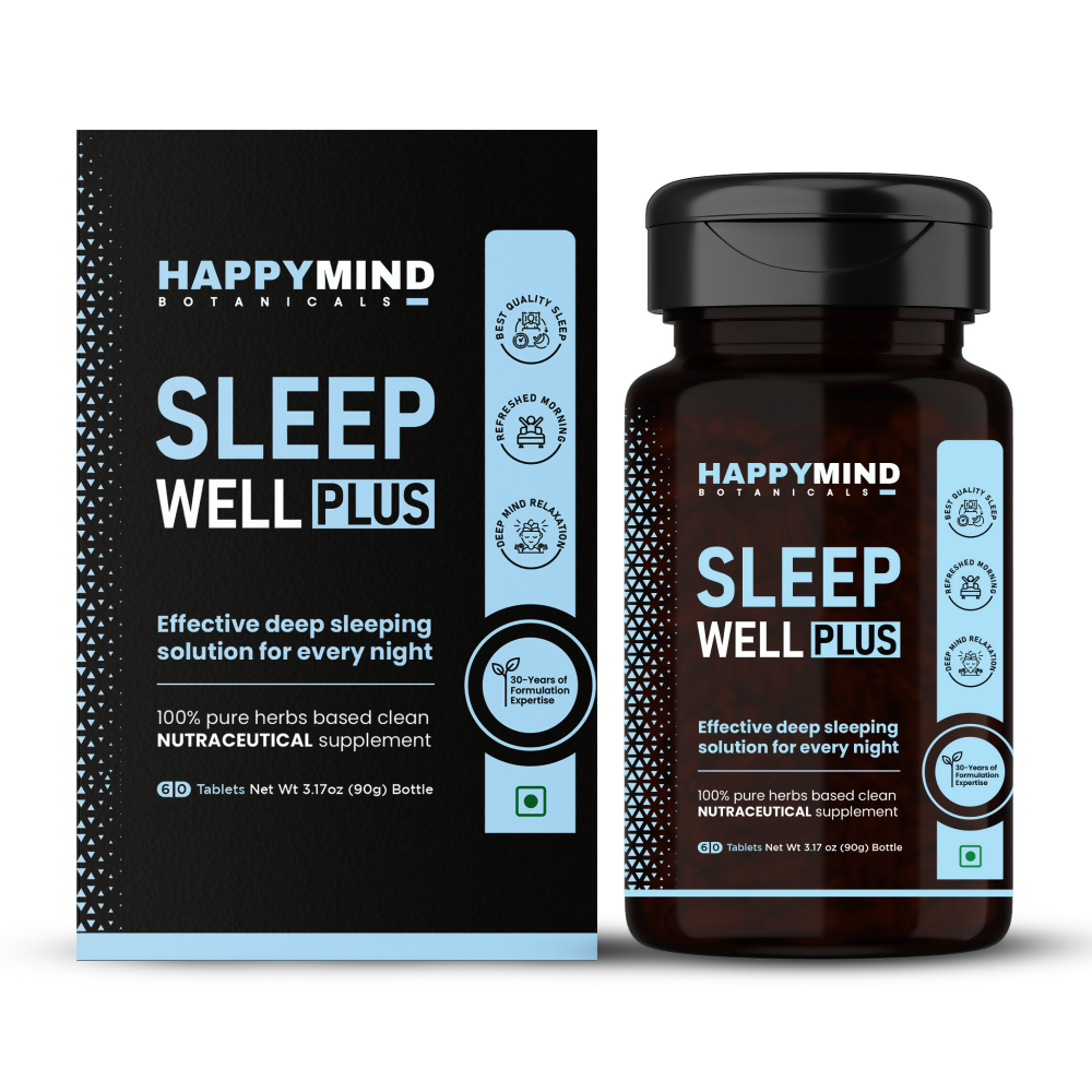 HappyMind Botanicals Sleep Well Plus Veg Tablets 