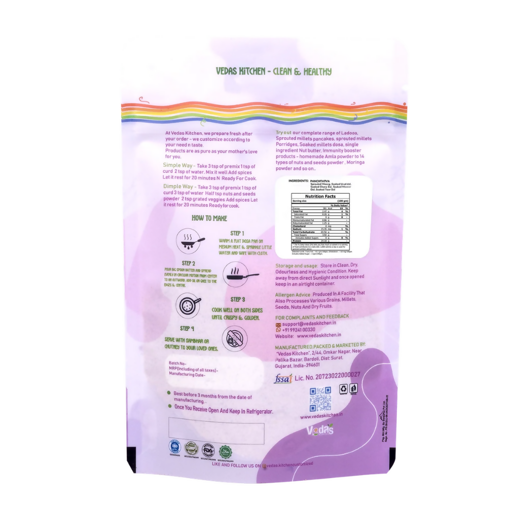 Vedas Kitchen Panchtatva Dosa  Grab2Buy Vedas Kitchen Grab2Buy