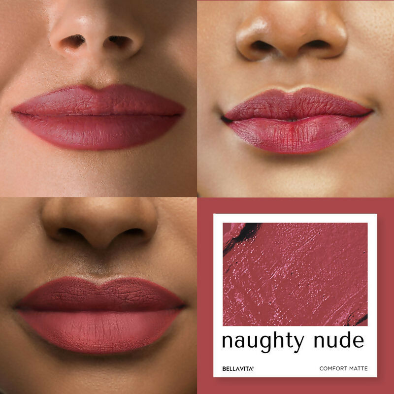 Bella Vita Organic Comfort Matte Bullet Lipstick - Naughty Nude 