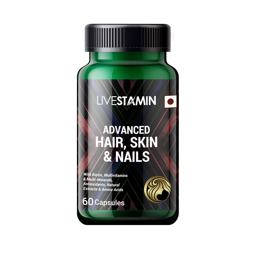 Livestamin Advanced Hair, Skin & Nails Capsules - Grab2buy
