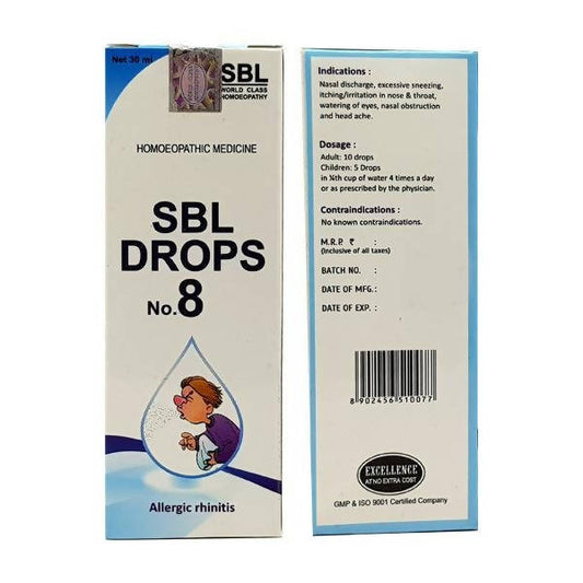 SBL Homeopathy Drops No. 8 Allergic Rhinitis 30ml