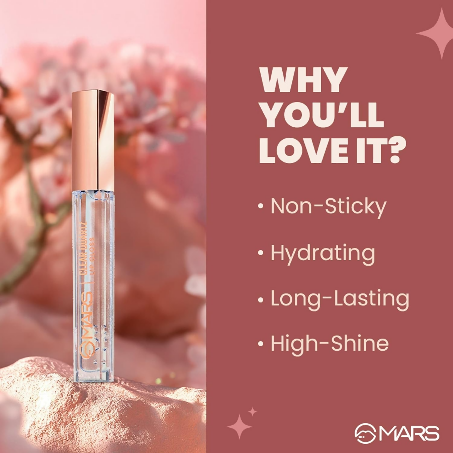 MARS Cosmetics Clear Quartz Tinted Lip Gloss 
