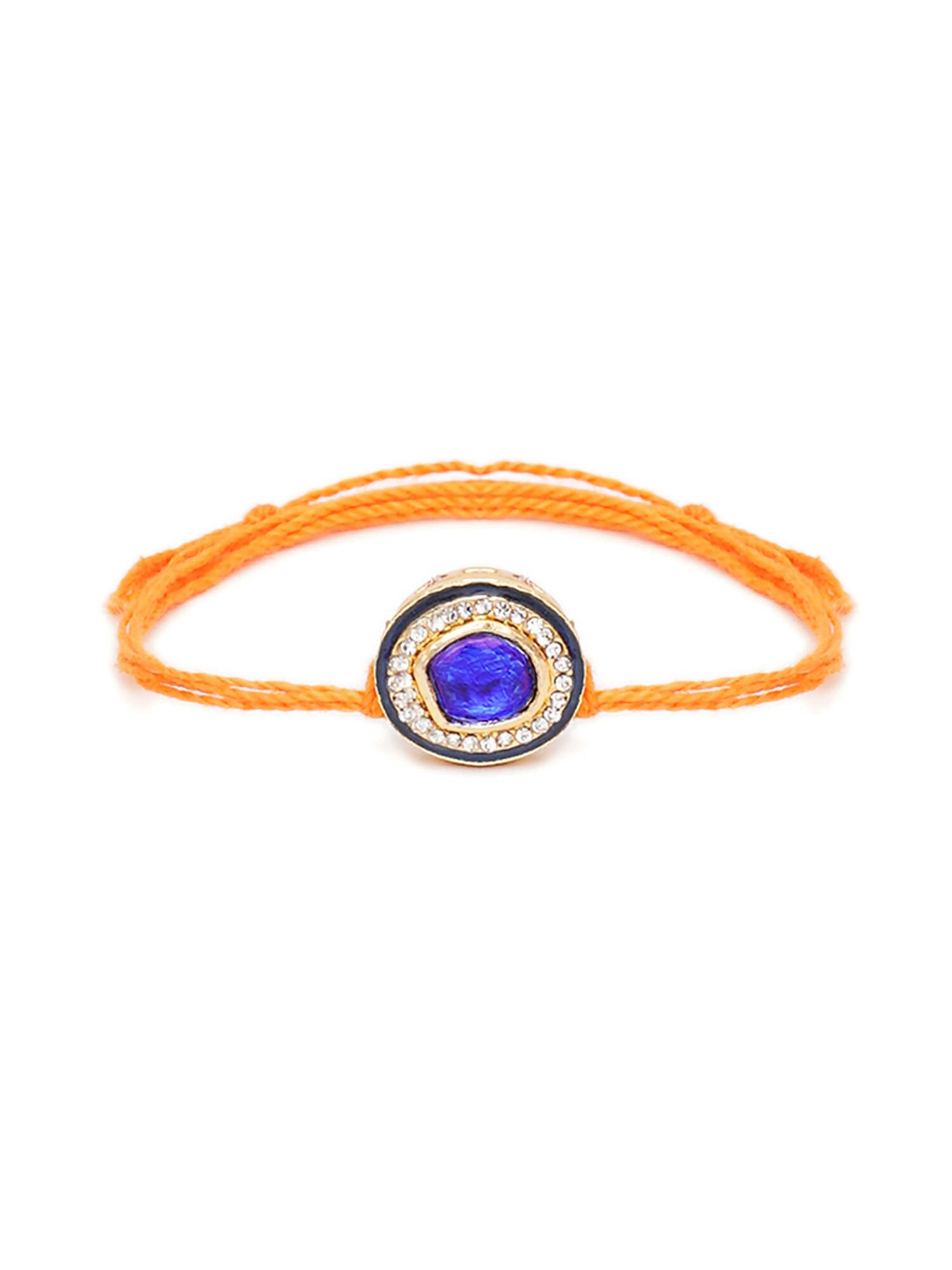 Designer kundan Rakhi - Ruby Raang