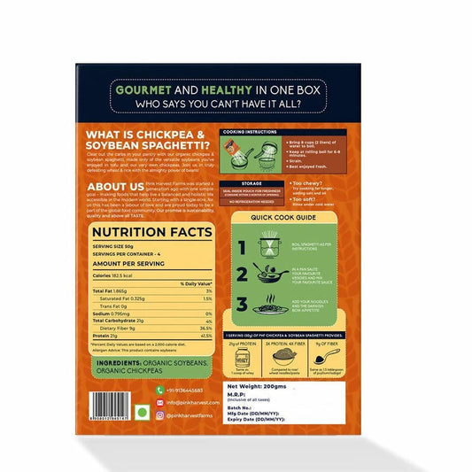 Pink Harvest Organic 100% Chickpea & Soybean Spaghetti Noodles 