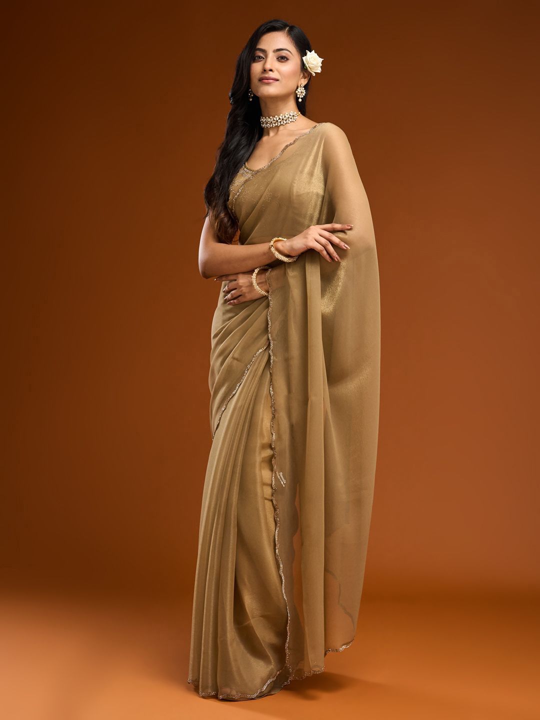 kasee Beads and Stones Embellished Saree