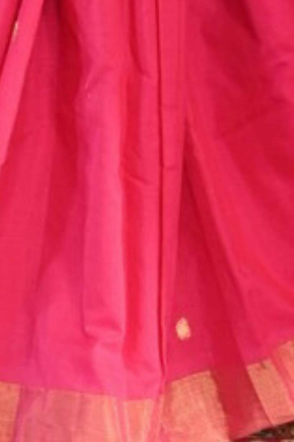 Very Much Indian Handloom Pure Cotton Paithani Radhakrishna Pallu-Rani Pink 
