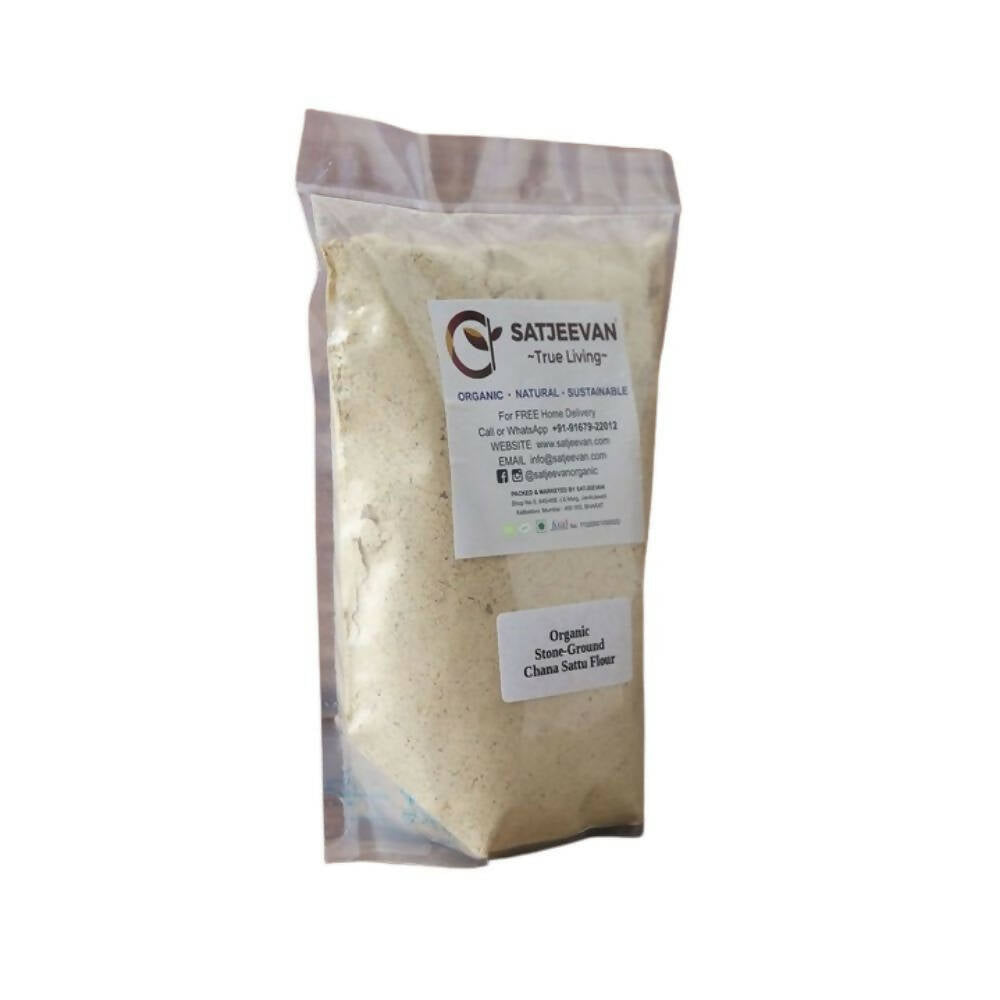 Satjeevan Organic Stone-Ground Chana Sattu Flour 