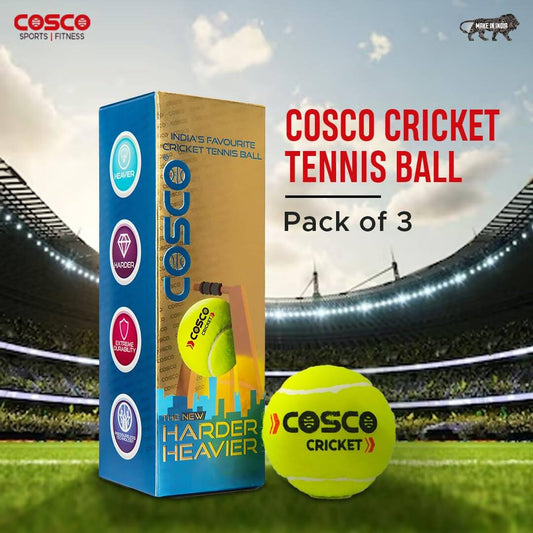 Cosco Light Cricket Tennis Balls (Pack of 3) - Limited Time Offer Genie India