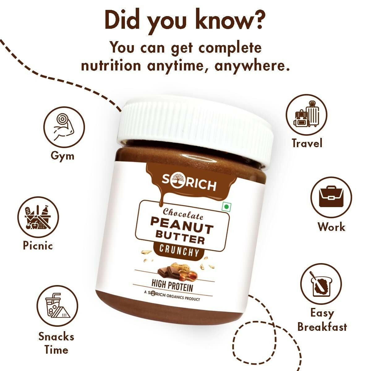 Sorich Organics Peanut Butter Chocolate Flavour Crunchy 