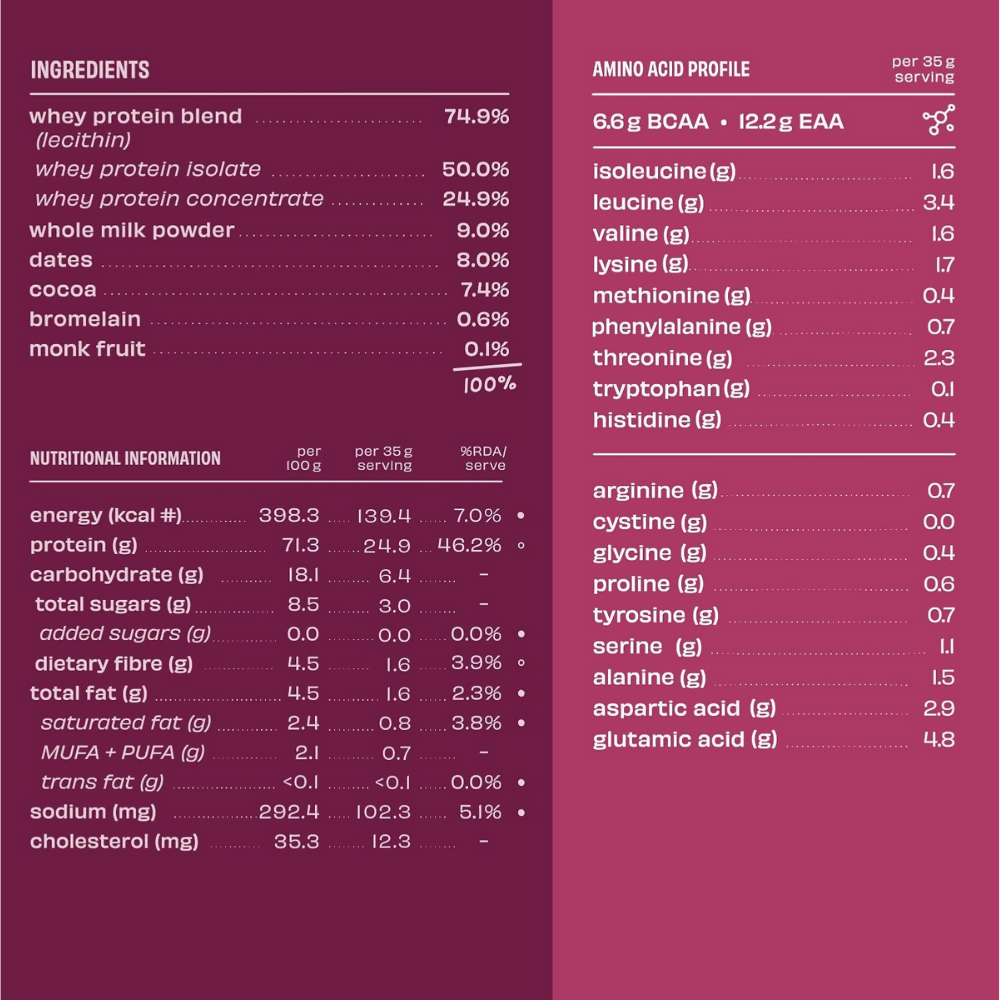 The Whole Truth Whey Protein Isolate+Concentrate - Light Cocoa  Grab2Buy The Whole Truth Grab2Buy