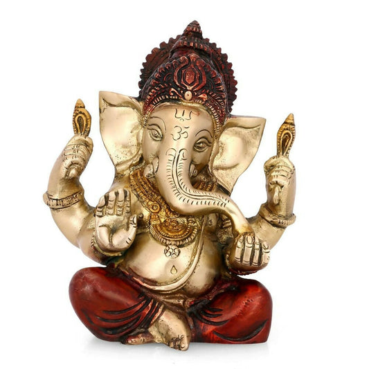 Collectible India Brass Ganesh Ganesha Murti Idol - Grab2buy