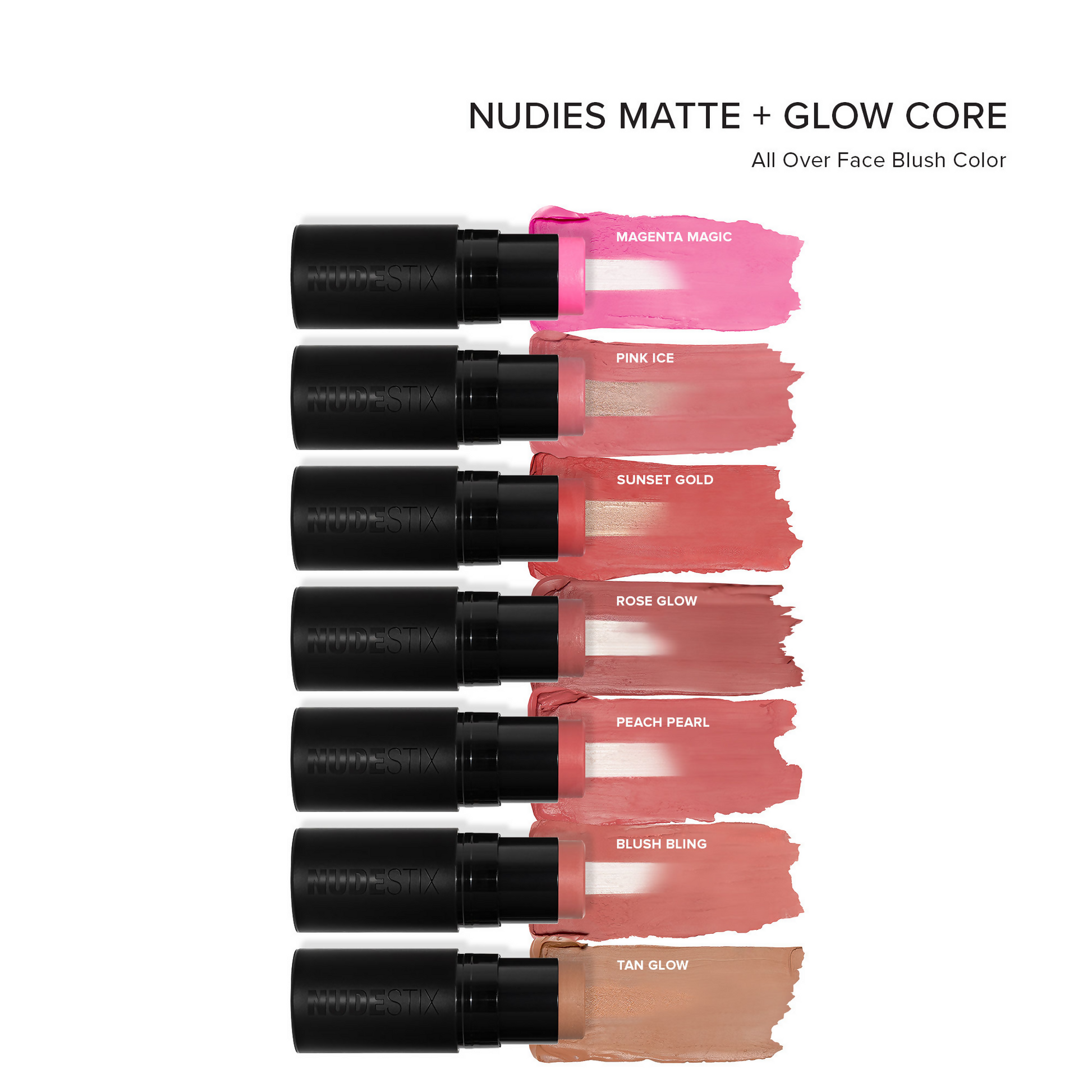 Nudestix Nudies Matte + Glow Core All Over Face Blush - Pink Ice 
