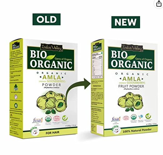 Indus Valley Bio Organic Amla (Indian Gooseberry) Powder For Hair - Grab2buy