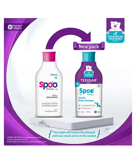 Tedibar Spoo Baby Shampoo, No-Tear Formula, Gentle On Scalp - Grab2buy