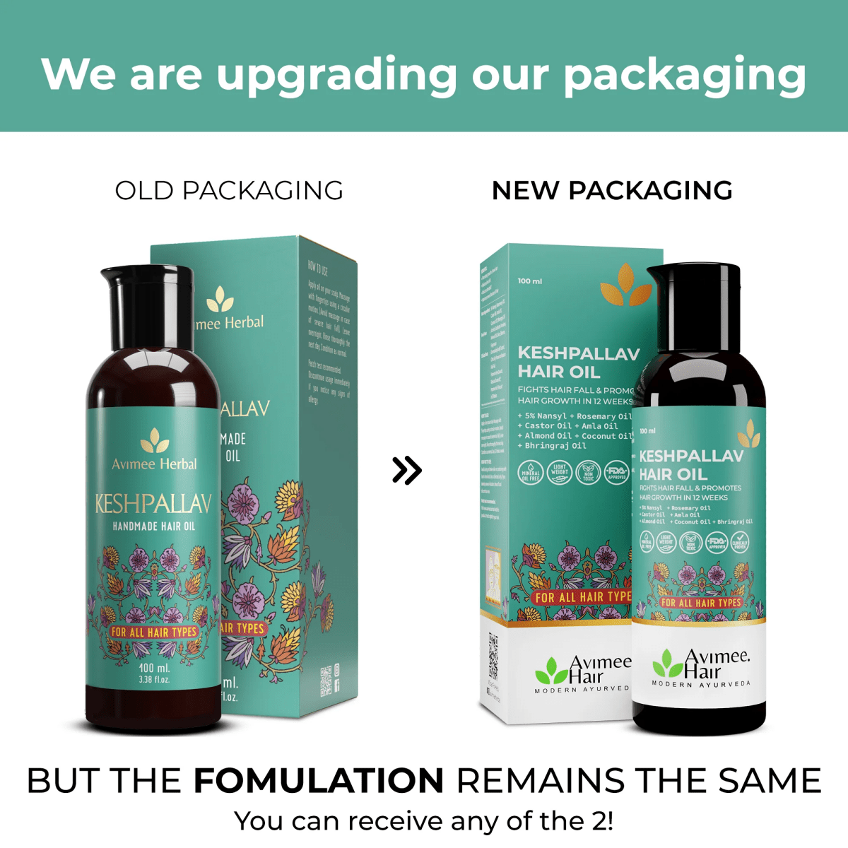 Avimee Herbal Keshpallav Hair Oil For Hair Growth With Amla, Castor, Rosemary & Bringraj Oil - Grab2buy
