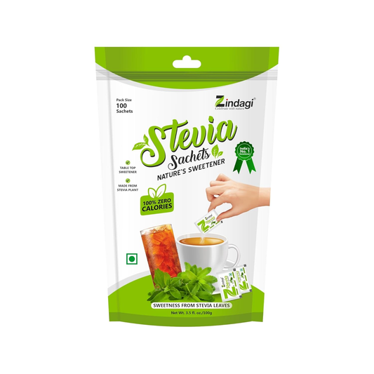 Zindagi Stevia Nature's Sweetener Sachets - Grab2buy
