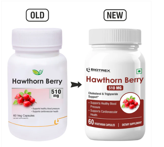 Biotrex Hawthorn Berry 510Mg Veg Capsules - Grab2buy