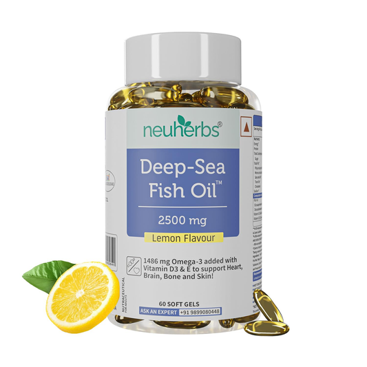 Neuherbs Deep-Sea Omega 3 Fish Oil Softgels - Grab2buy
