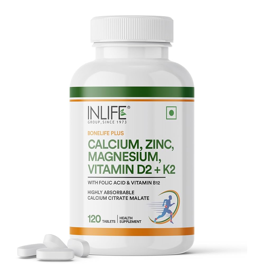 Inlife Calcium Zinc Magnesium Vitamin D2+K2 Tablets 
