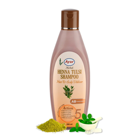 Ayur Herbals Henna Tulsi Shampoo 