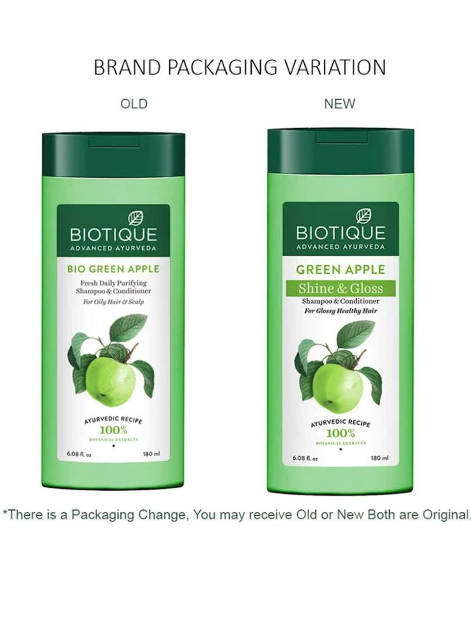 Biotique Bio Green Apple Shampoo & Conditioner 