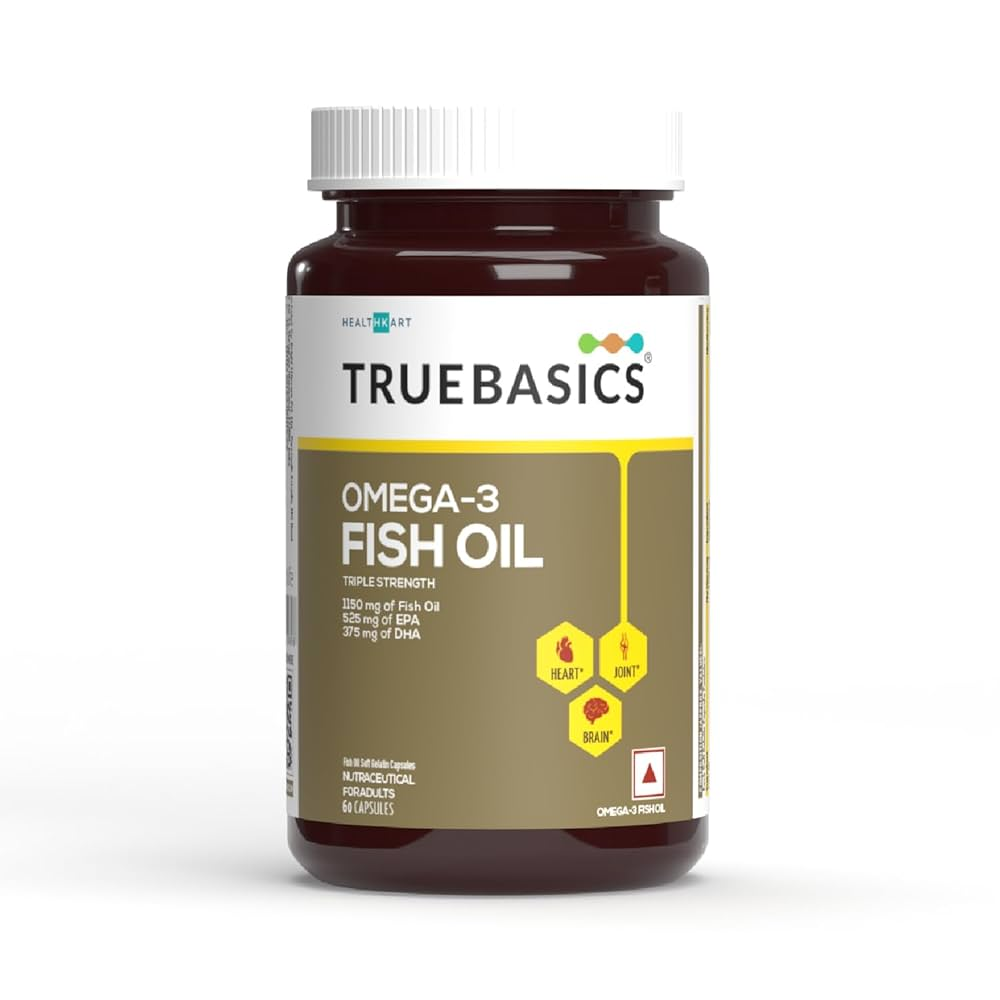 TrueBasics Omega-3 Fish Oil Capsules for Women & Men 