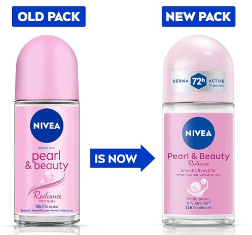 Nivea Deodorant Roll On Pearl & Beauty Radiance For Eventoned Smooth & Beautiful Underarms 