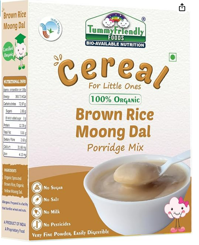 TummyFriendly Foods Organic Sprouted Brown Rice, Moong Dal Porridge Mix  Grab2Buy TummyFriendly Foods Grab2Buy