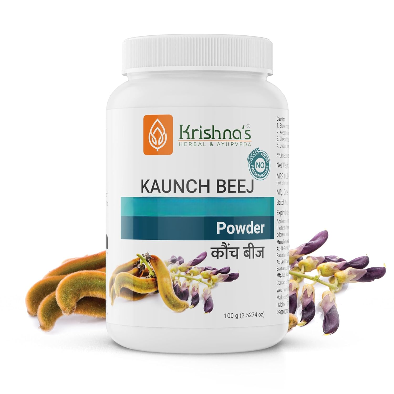 Krishna's Herbal & Ayurveda Kaunch Beej Powder 