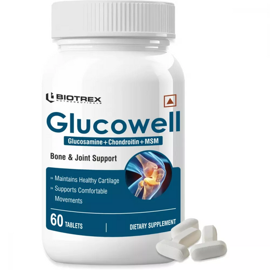 Biotrex Glucowell Glucosamine, Msm & Chondroitin 500mg Tablets 