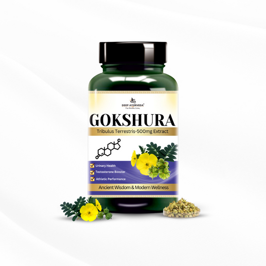 Deep Ayurveda Gokshur 500mg Veg Capsules 