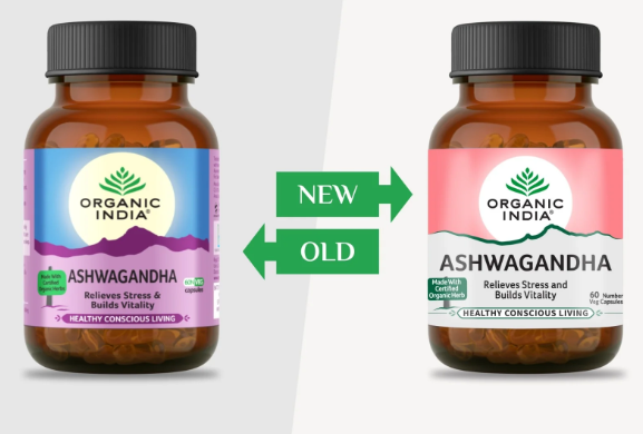 Organic India Ashwagandha Capsules | Certified Organic Adaptogen for Stress Relief & Vitality 